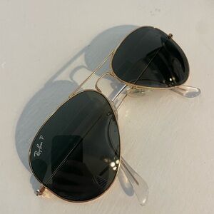 Ray-Ban Gold Frame Aviator Sunglasses
